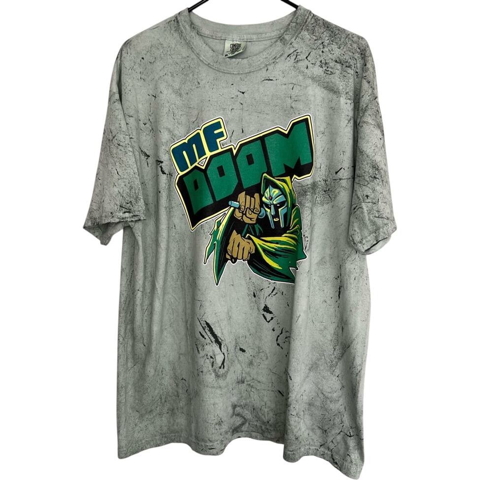 MF DOOM FOREST GREEN COLOR BLAST MENS RAP TEE SHIRT SIZE XL NWOT RARE